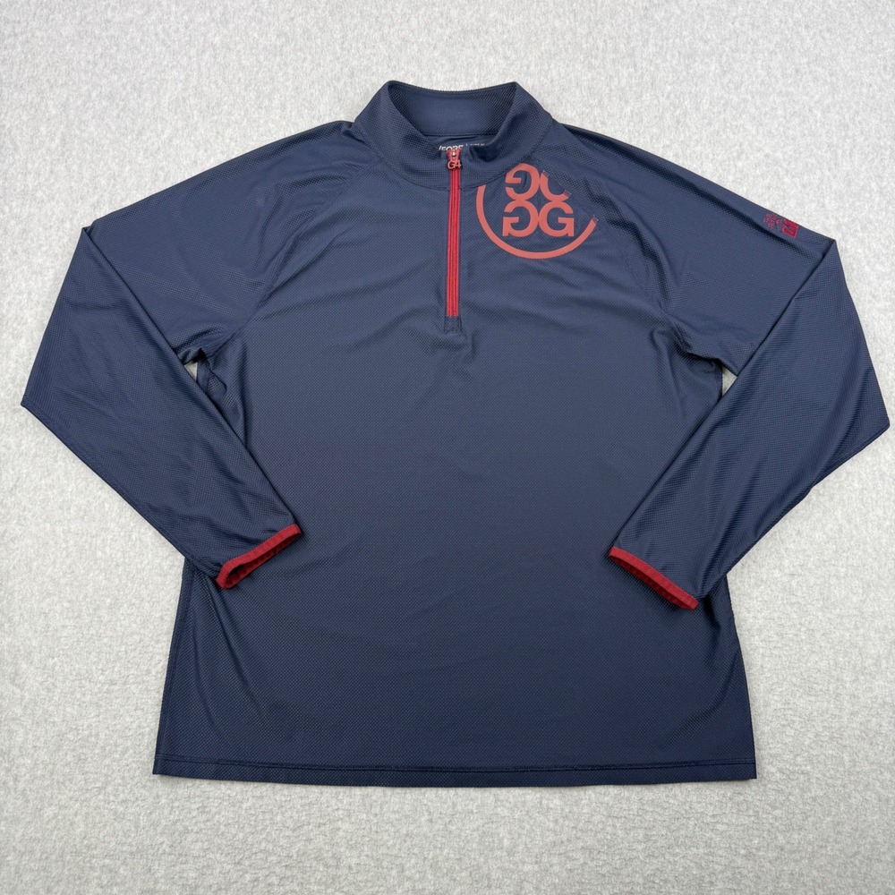 G/FORE Sweater Mens XL Blue 1/4 Zip The Farms Golf Club Performance Long Sleeve